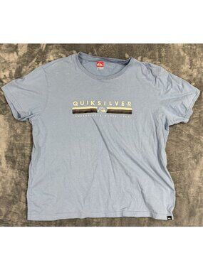 Quiksilver Mens Blue Graphic T-Shirt XL Casual Surf Style Cotton